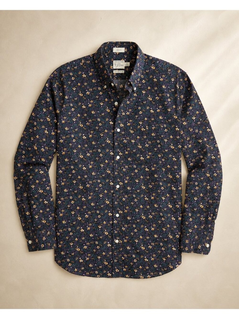 J.Crew Secret Wash Classic Floral Button-Up Shirt 100% Cotton Long Sleeve Size L